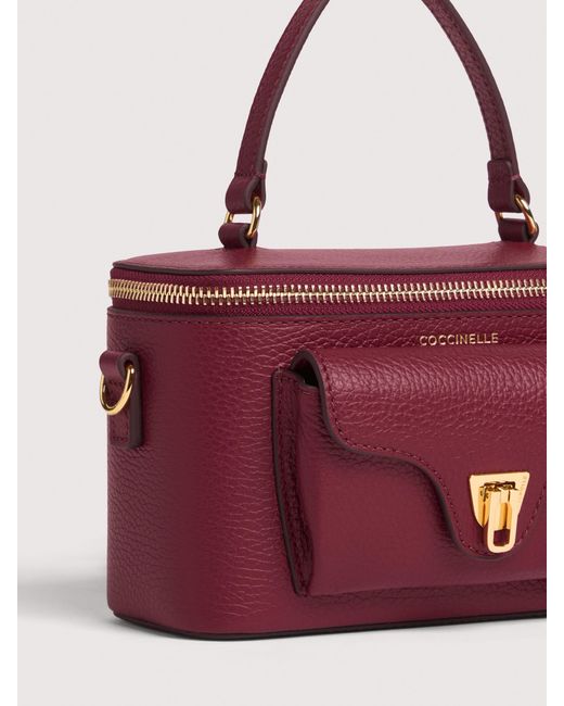 Coccinelle Pink Grained Leather Minibag Beat Generation