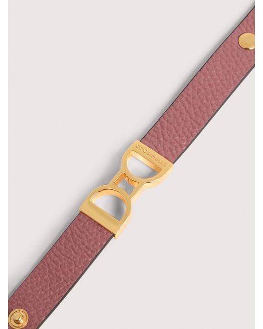 Coccinelle Multicolor Grained Leather Bracelet Arlettis Ribbon