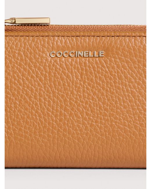 Coccinelle Multicolor Small Grained Leather Wallet Metallic Small