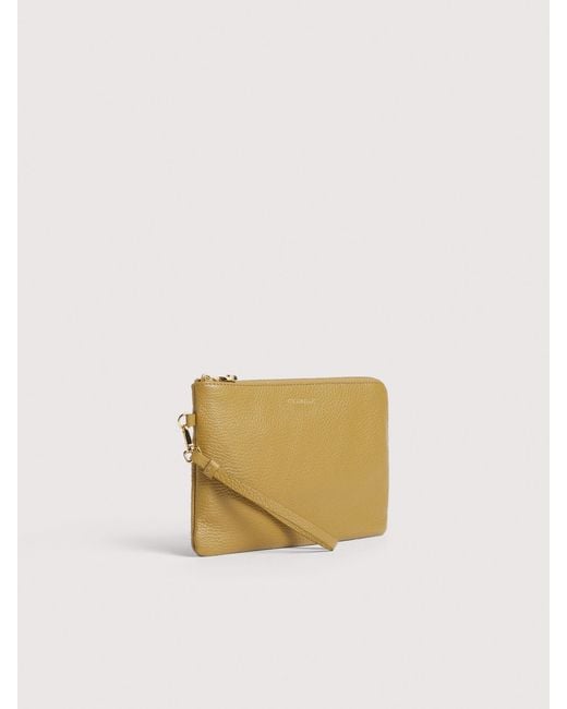 Coccinelle Natural Grained Leather Pouch C-Me Softy Medium