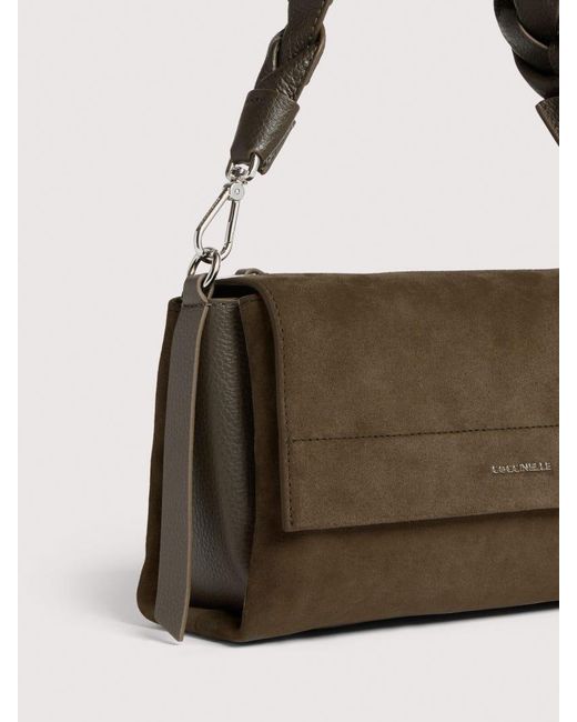 Coccinelle Natural Suede Shoulder Bag Boheme Small
