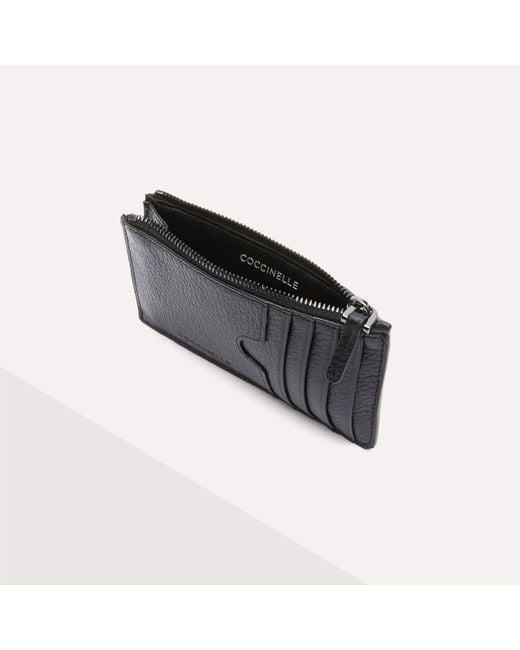Coccinelle Black Grainy Leather Card Holder Smart To Go