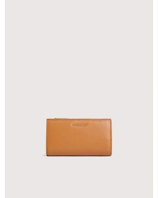 Coccinelle Multicolor Medium Grained Leather Wallet Metallic Large