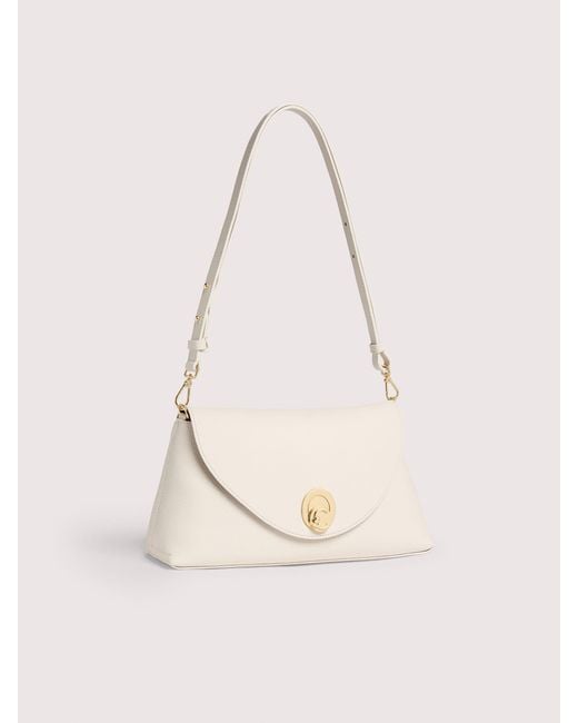 Coccinelle Natural Two-Sided Leather Shoulder Bag Nikla Medium