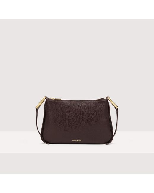 Coccinelle Brown Grained Leather Minibag Magie Small