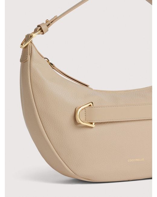 Coccinelle Multicolor Hobo Bag Aus Genarbtem Leder Paki Medium