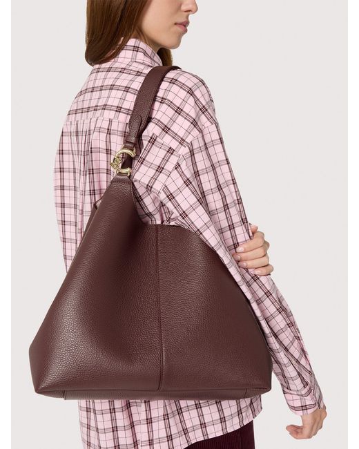 Coccinelle Pink Grained Leather Tote Bag C-Easy Large