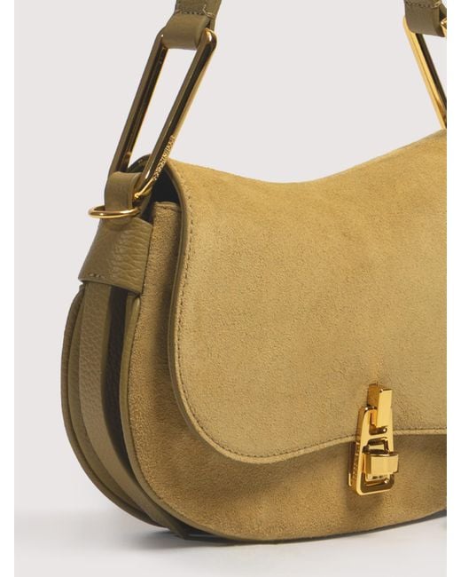 Coccinelle Metallic Suede And Grained Leather Handbag Magie Suede Mini