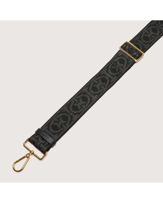 Coccinelle Black Jacquard Fabric Shoulder Strap Monogram