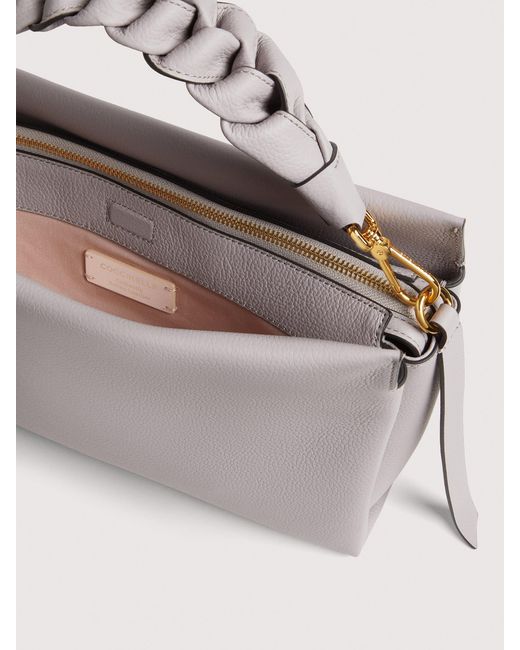 Coccinelle Natural Two-Sided Leather Shoulder Bag Boheme Medium