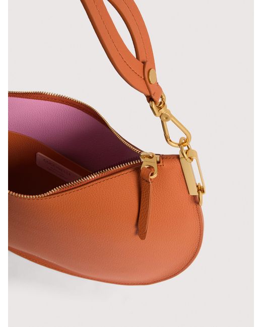 Coccinelle Orange Two-Sided Leather Shoulder Bag Sunup Medium