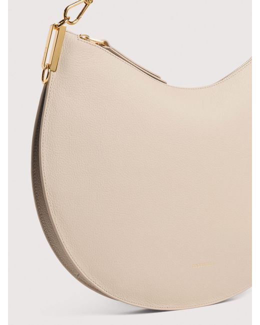 Coccinelle Natural Two-Sided Leather Shoulder Bag Sunup Large