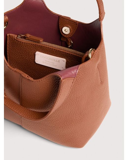 Coccinelle Multicolor Grained Leather Handbag C-Easy Small