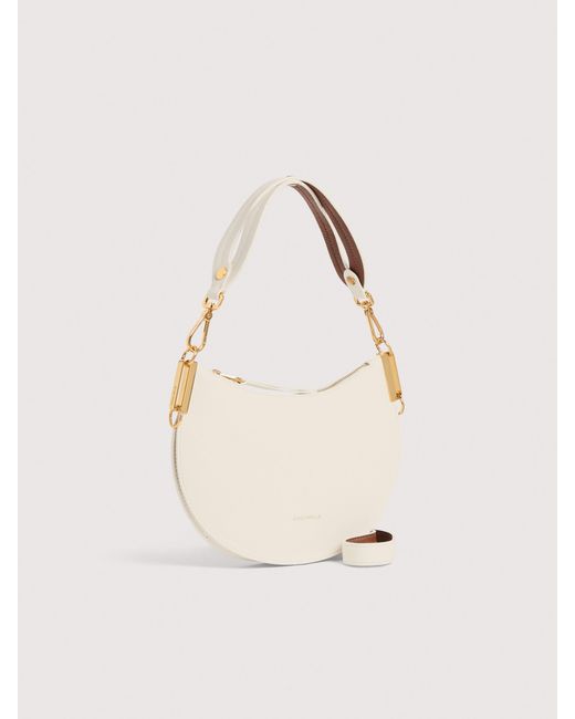 Coccinelle Natural Two-Sided Leather Shoulder Bag Sunup Small