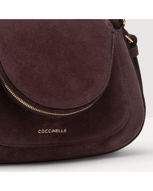 Coccinelle Sole Suede Small Top Handle in Brown | Lyst UK