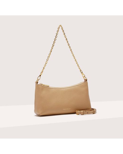 Coccinelle Natural Grained Leather Minibag Aura