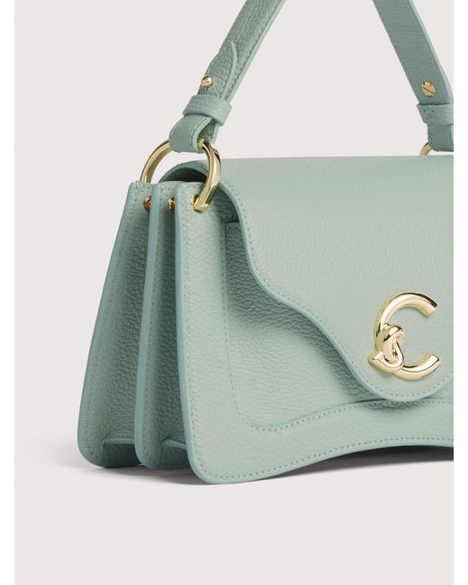 Coccinelle Green Grained Leather Handbag C-Me Small