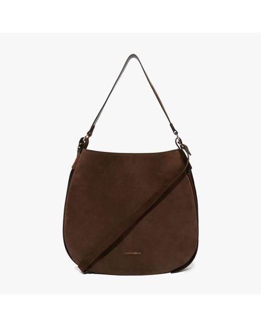Coccinelle Brown Maeva Suede Hobo Bags