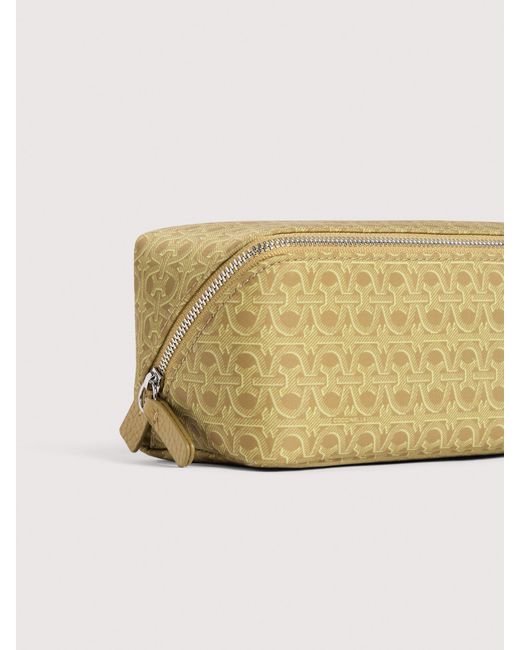 Coccinelle Natural Monogram Nylon Make-Up Bag Smart To Go Small
