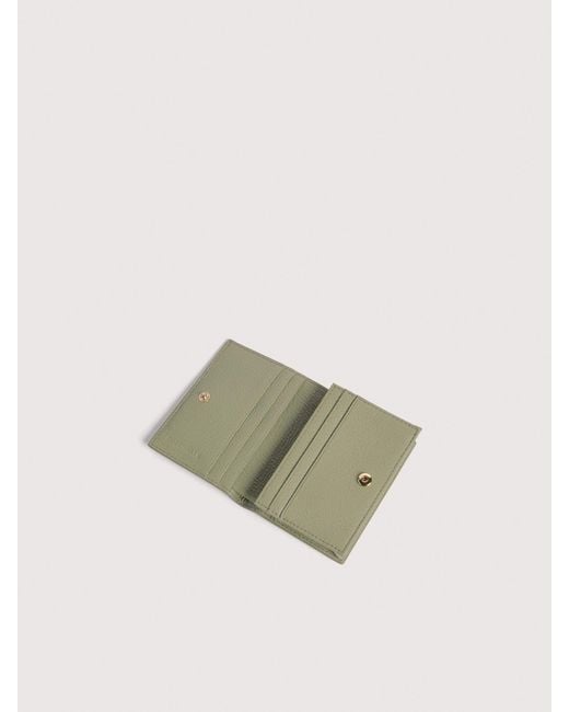 Coccinelle Natural Small Grainy Leather Purse Metallic Soft