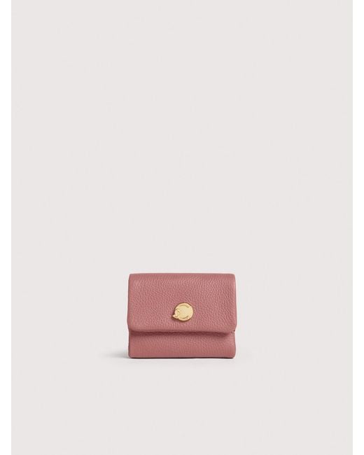 Coccinelle Pink Grained Leather Wallet C-Me Softy Small