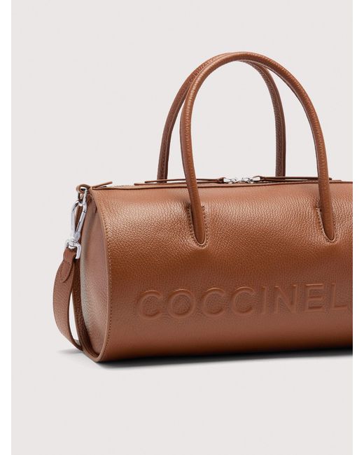 Coccinelle Multicolor Henkeltasche Aus Genarbtem Leder Myrtha Maxi Logo Large
