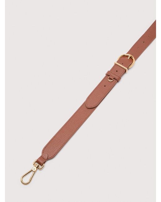 Coccinelle Pink Grained Leather Shoulder Strap Beth