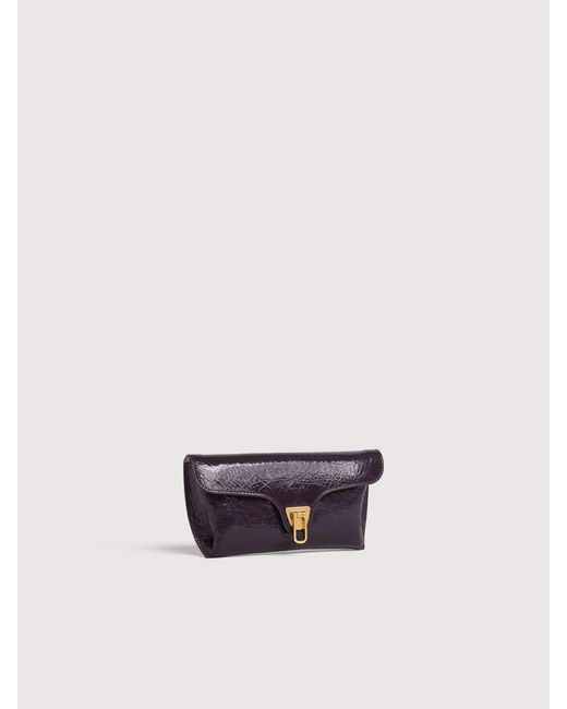 Coccinelle White Pochette Aus Glattleder
