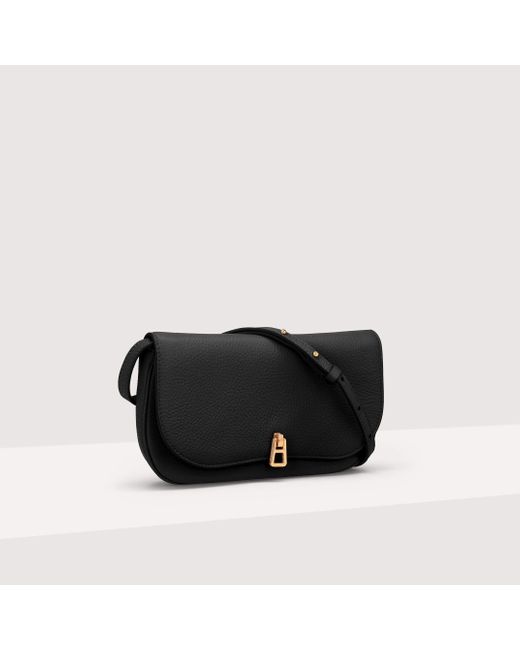 Coccinelle Black Minibag aus genarbtem Leder Magie