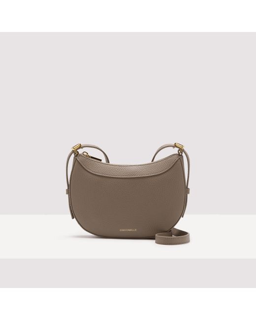 Coccinelle Gray Grained Leather Minibag Whisper