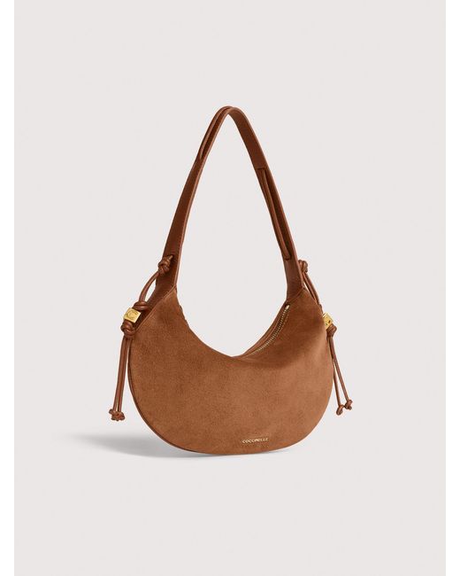Coccinelle White Suede Shoulder Bag Thess Small