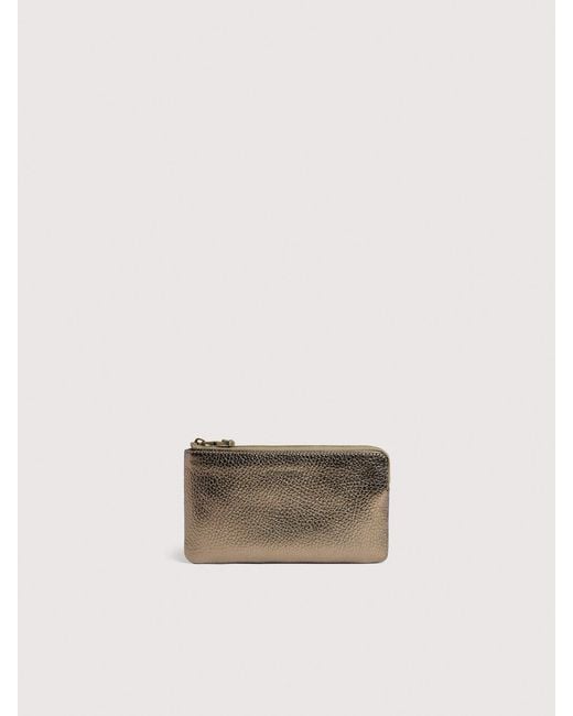 Coccinelle Natural Grained Leather Pouch C-Me Softy Small