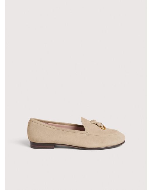 Coccinelle Natural Smooth Leather Loafers Loop Suede