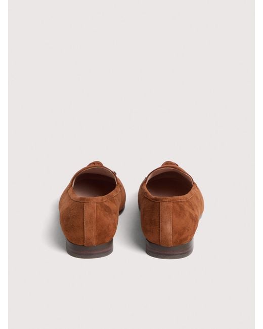 Coccinelle Brown Smooth Leather Loafers Loop Suede