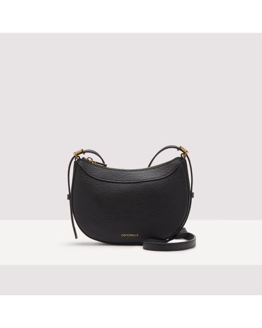 Coccinelle Black Minibag aus genarbtem Leder Whisper