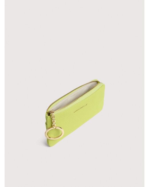 Coccinelle Yellow Grained Leather Coin Purse C-Me Small