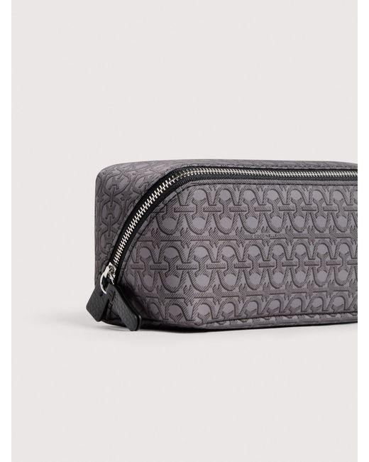 Coccinelle White Monogram Nylon Make-Up Bag Smart To Go Small
