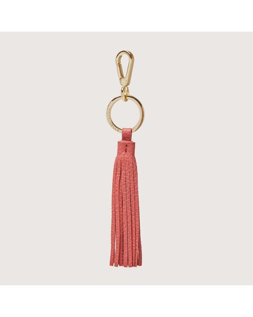 Coccinelle Pink Grained Leather Set Tassel