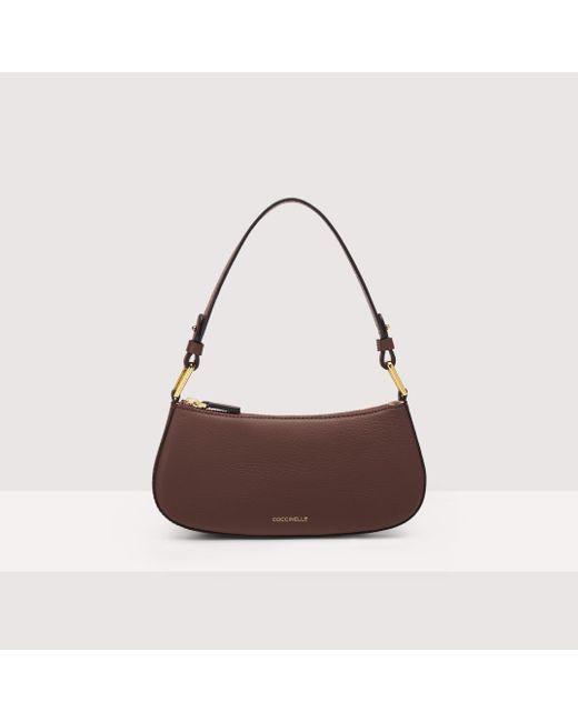 Coccinelle Brown Grained Leather Minibag Merveille