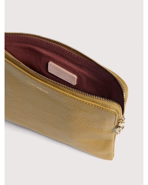 Coccinelle Natural Grained Leather Pouch C-Me Softy Medium