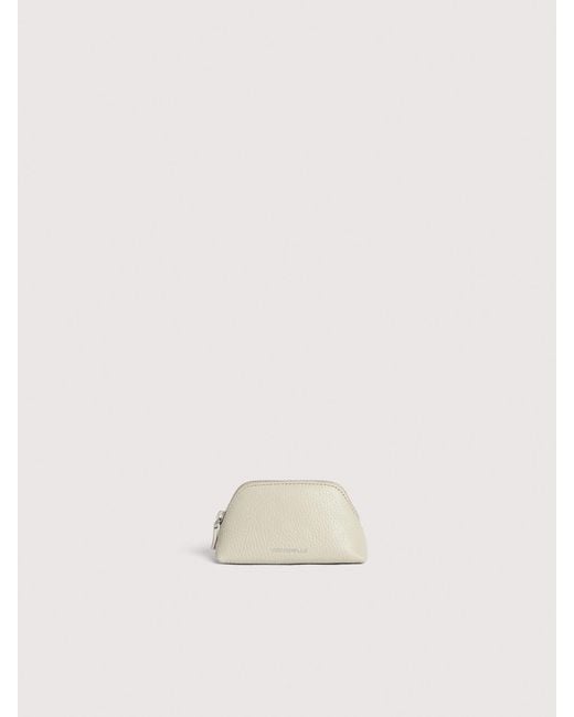Coccinelle Natural Grained Leather Make-Up Bag Helga Mini
