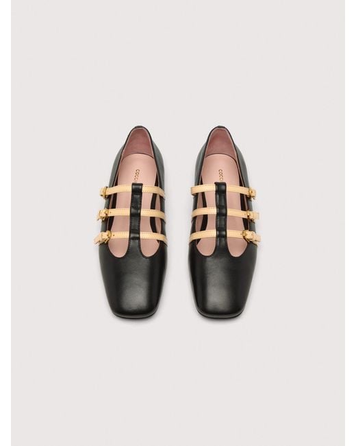 Coccinelle Multicolor Smooth Leather Mary Jane Flats Sven