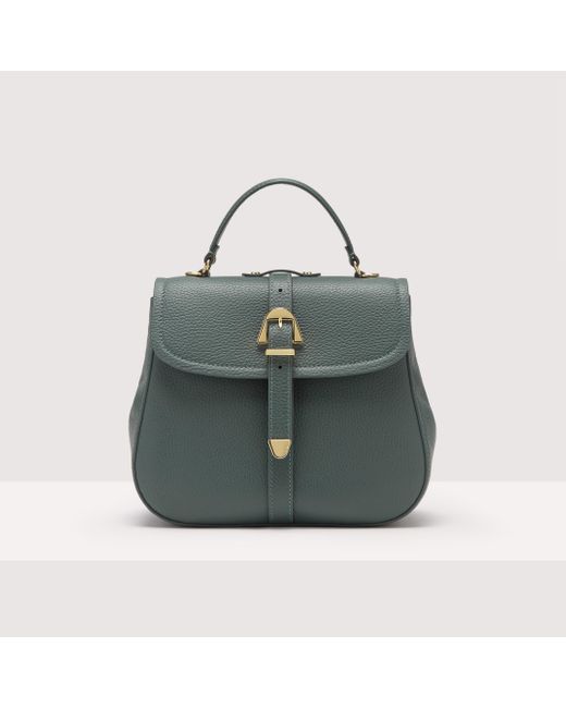 Coccinelle Green Grained Leather Handbag Magalù Small