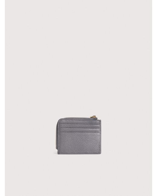 Coccinelle Multicolor Grainy Leather Card Holder Tassel Small