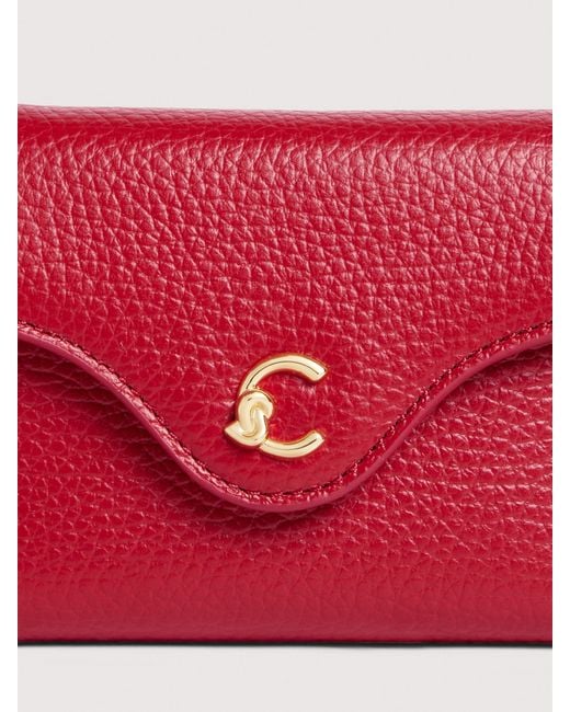 Coccinelle Pink Small Grained Leather Wallet C-Me Small