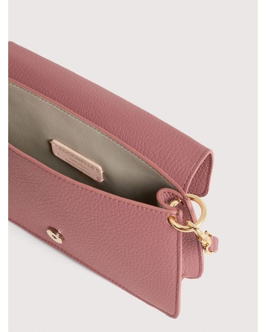 Coccinelle Pink Grained Leather Minibag C-Me Mini