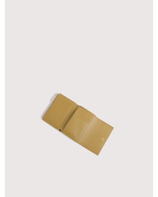 Coccinelle Natural Small Grained Leather Wallet Metallic Small