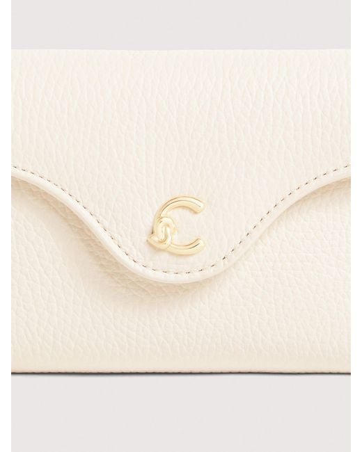 Coccinelle Natural Medium Grained Leather Wallet C-Me Medium