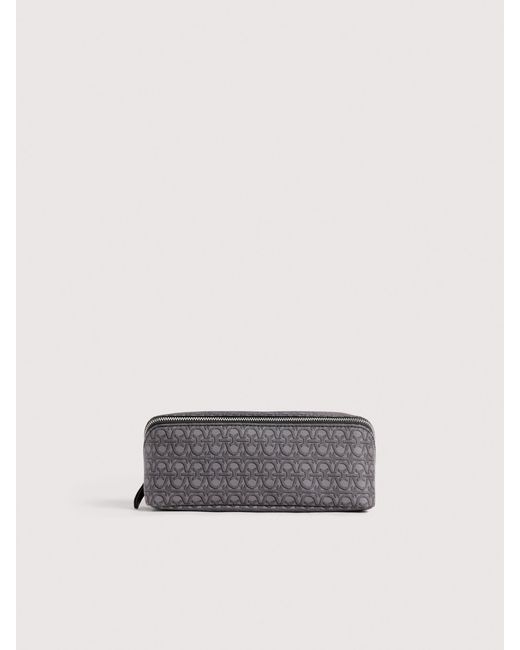 Coccinelle White Monogram Nylon Make-Up Bag Smart To Go Small
