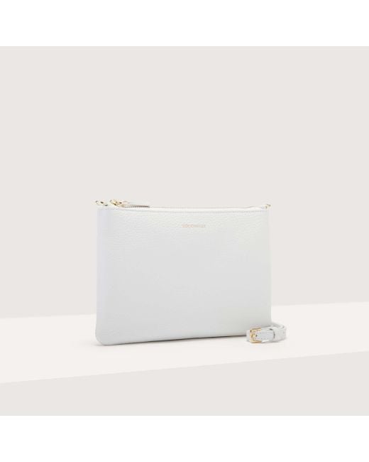 Coccinelle White Grained Leather Crossbody Bag Best Crossbody Small